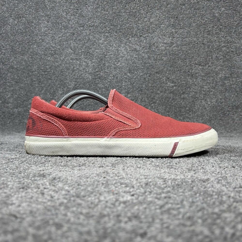 Tommy Bahama Relax Mens Size 10.5 Red Perforated Slip On Loafer Shoes Used